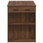 vidaXL Bureau avec tiroir et étagère chêne marron bois d'ingénierie