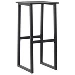 vidaXL Ensemble de bar de jardin 11 Pièces noir acier enduit de poudre