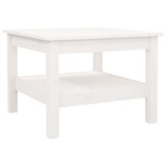 vidaXL Table basse Blanc 55x55x40 cm Bois massif de pin