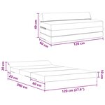 vidaXL Canapé-lit pliable Vert foncé 120 x 60 x 49 cm Tissu