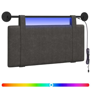 vidaXL Tête de lit suspendue Noir PU antique