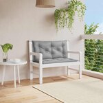 vidaXL Coussin de banc de jardin gris 100x(50+50)x7 cm tissu oxford