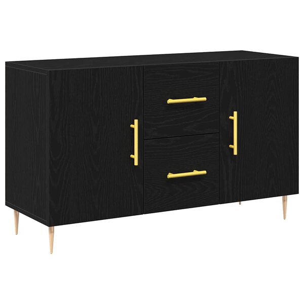 vidaXL Buffet Chêne noir 100 x 36 x 60 cm Bois d'ingénierie