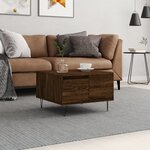 vidaXL Table basse chêne marron 55x55x36 5 cm bois d'ingénierie