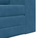 vidaXL Canapé-Lit Bleu 148 x 71 x 83 cm Velours