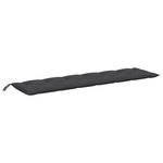 vidaXL Coussin de banc de jardin anthracite mélangé 200x50x7 cm tissu