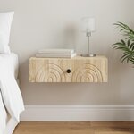 vidaXL Table d'appoint murale 59 x 34 5 x 17 cm Bois d'ingénierie