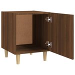 Vidaxl table de chevet chêne marron bois d'ingénierie