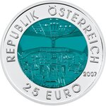 Pièce de monnaie 25 euro Autriche 2007 argent et niobium BU – Aviation autrichienne
