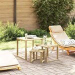 vidaXL Table de Bain de Soleil Marron 50.5 x 50 x 46 cm Pin imprégné