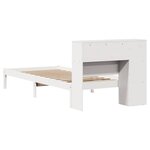 vidaXL Lit bibliothèque sans matelas blanc 75x190cm bois de pin massif