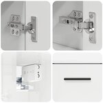 vidaXL Ensemble de mobilier de salle de bain 2 Pièces Blanc brillant