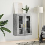 vidaXL Armoire murale gris béton 69 5x34x90 cm