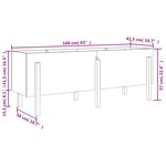 vidaXL Lit surélevé de jardin 160x50x57 cm bois de pin massif