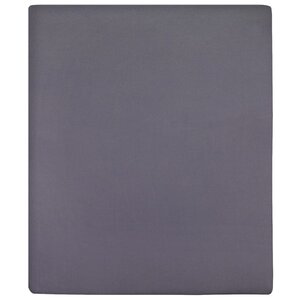 vidaXL Drap-housse Jersey Anthracite 90x200 cm Coton