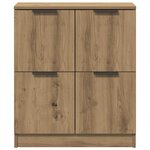 vidaXL Buffet chêne artisanal 60x30x70 cm bois d'ingénierie