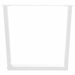 vidaXL Pieds de table à manger en V 3 pièces Blanc 90 x (72-73 3) cm Acier