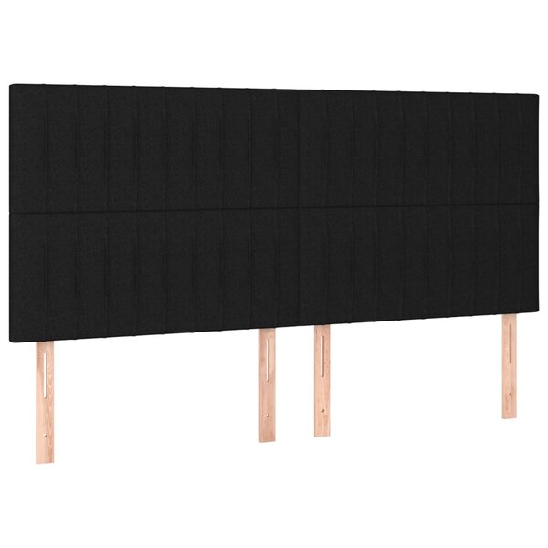 vidaXL Tête de lit Noir 160x5x118/128 cm Tissu