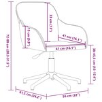 vidaXL Chaise pivotante de bureau Gris clair Velours