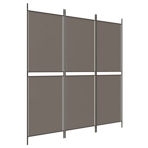 vidaXL Cloison de séparation 3 panneaux Anthracite 150x200 cm Tissu