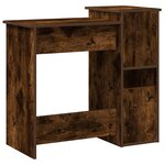 vidaXL Bureau avec étagères chêne fumé 84x40x78 cm bois d'ingénierie