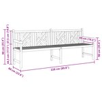 vidaXL Banc de jardin Marron 228 x 60 x 90 cm Bois de teck solide