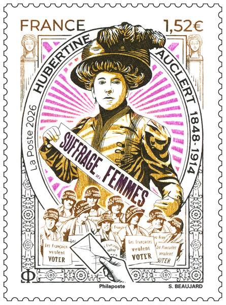 Timbre - Hubertine Auclert (1848-1914) - Lettre Verte