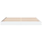 vidaXL Cadre de lit blanc 200x200 cm bois d'ingénierie