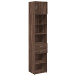 vidaXL Armoire de rangement mince chêne marron 45x42 5x225 cm