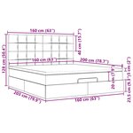 vidaXL Cadre de lit ottoman avec matelas rose 160x200 cm velours
