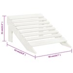 vidaXL Chaise de jardin avec pouf Bois Blanc