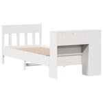 vidaXL Lit bibliothèque sans matelas blanc 100x200 cm bois pin massif