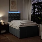 vidaXL Sommier à lattes de lit avec matelas Taupe 120x200 cm Tissu