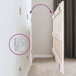 vidaXL Tête de lit murale Blanc 166x3x60 cm Bois massif de pin