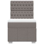 vidaXL Sommier à lattes de lit avec matelas Taupe 90x200 cm Tissu