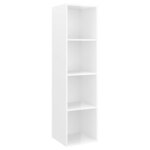 vidaXL Meubles TV muraux 2 Pièces Blanc brillant Bois d'ingénierie
