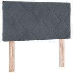 Lit box spring vidaXL avec matelas et LED Gris foncé 80x200 cm Velours