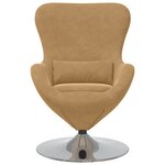 Fauteuil œuf velours marron vidaXL