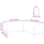 vidaXL Housse pour meubles Noir 255 x 255 x 80 cm Tissu Oxford 420D