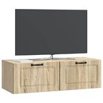 vidaXL Meuble TV mural Chêne Sonoma 98 x 41 x 30 cm Bois d'ingénierie