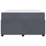 vidaXL Cadre de lit avec matelas Gris foncé 120 x 190 cm Velours