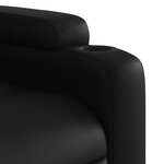 vidaXL Fauteuil de massage inclinable électrique noir similicuir