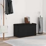 vidaXL Banc de Rangement Chêne noir 82 x 42 x 45 cm Bois d'ingénierie