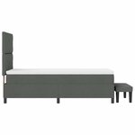 vidaXL Lit à ressorts avec matelas Gris foncé 100 x 200 cm tissu