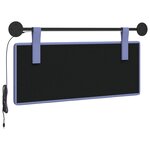 vidaXL Tête de lit suspendue Avec lumière LED Bleu denim Tissu
