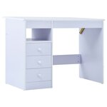 Bureau table poste de travail meuble d'ordinateur informatique étude pour enfants Inclinable blanc 02_0023931
