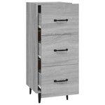 vidaXL Buffet Sonoma gris 34 5x34x90 cm Bois d'ingénierie