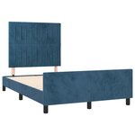 vidaXL Cadre de lit sans matelas bleu foncé 120x200 cm velours