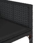 vidaXL Ensemble à manger de jardin coussins 5Pièces Noir Résine tressée