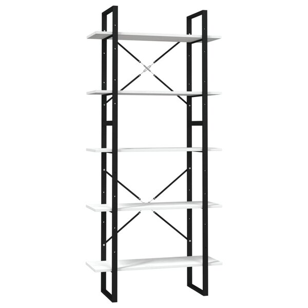 vidaXL Bibliothèque à 5 niveaux Blanc 80x30x175 cm Bois de pin